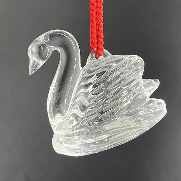 Waterford Crystal Glass Ornament 12 Days of Christmas Seven Swans 2001 7th - Picture 8 of 10